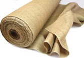 a roll of jute burlap